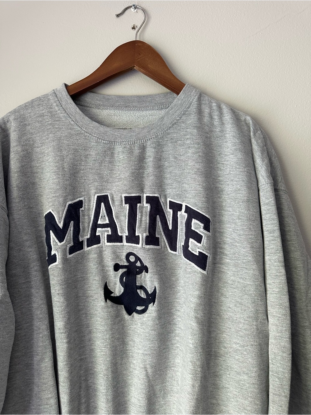 Maine Anchor Crewneck Sweatshirt - Gray
